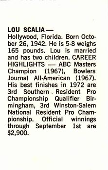 1973 PBA Bowling #NNO Lou Scalia Back